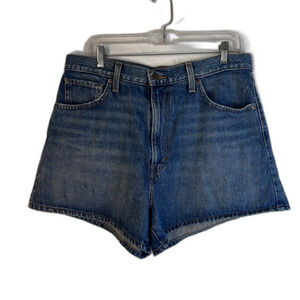 Levis High Waisted Mom Shorts Denim Jean Shorts Size 32 Non Destructed Everyday
